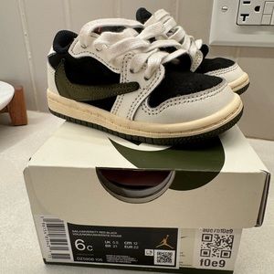 Toddler Travis Scott Olive Jordan 1’s